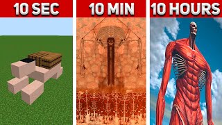 MINECRAFT ALL Titans in Attack On Titan (Collection №3) : 10 Hours, 10 Minutes, 10 SECONDS!