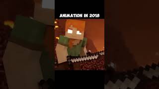 Minecraft animation Now vs Then #trending #mrbeast #minecraft