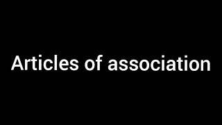 Articles of Association