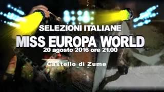 PRINCIPESSA D'EUROPA MISS EUROPE WORLD TESTIMONIAL MR UDY ITALIA