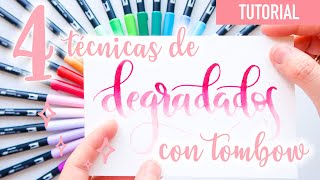 💡4 TÉCNICAS de DEGRADADO con Tombow💡