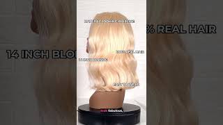 Stunning 14 inch blonde wig, REAL human hair!