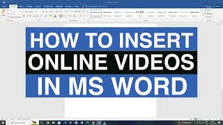 How to Embed a YouTube Video in Microsoft Word | Add Multimedia to Your Documents ✅