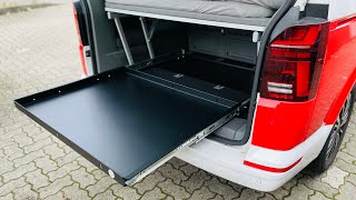 Grünthal Mobilcamping VW California Beach Ocean Coast T5 T6 T6.1 Multivan Alu Heckauszug Produktion