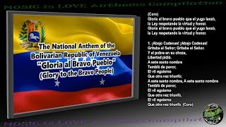 Venezuela National Anthem "Gloria al Bravo Pueblo" INSTRUMENTAL with lyrics