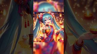 Diwali 2024 with Miku 🪔| Animation & Vtuber Magic #Miku #HatsuneMiku #Vocaloid #Anime #AI #Trending