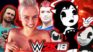 Thea w/ Crainer & Ssundee vs Alice Angel w/ Bendy and the Ink Machine | WWE 2K18 S9E8