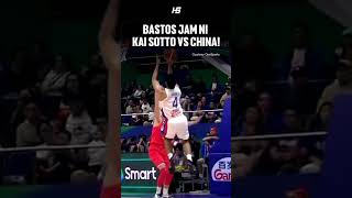 BASTOS JAM! Harap-harapang binastos ni Kai Sotto ang depensa ng China sa kanyang monster dunk!