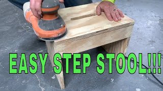 How to make a simple step stool