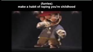 Stfu mario is doing an antifurry rap