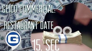 GEICO KASH Commercial - Restaurant Date [15 Sec. Version] 💵🥘 (2008/09)