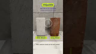 AAC vs Clay Brick - Water absorption test