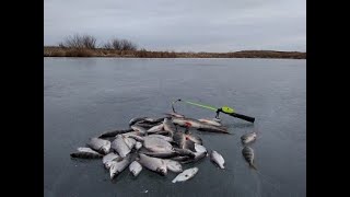 ПОСЛЕДНИЙ ЛЕД РЫБА ПРЁТ. Ловля плотвы и окуня на мормышку и блесну.