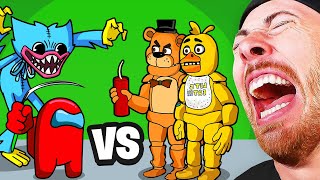 Crewmates vs FNAF ANIMATRONICS  (HUGGY WUGGY vs CHICA)