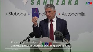 Jedinstvo Bošnjaka Sandžaka uslov za opstanak u Srbiji