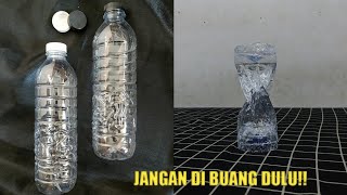 DIY || IDE KREATIF MEMBUAT ASBAK DARI BOTOL AQUA BEKAS | how to make an ashtray from used bottles