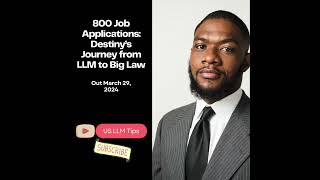 Destiny'sJourney to Big Law! Coming Friday, March 29! Subscribe to the channel! #llm #biglaw #job