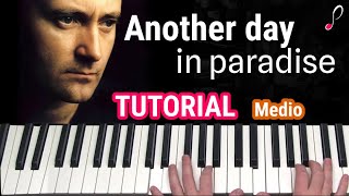 Como tocar "Another day in paradise" (Phil Collins) - Piano tutorial y partitura