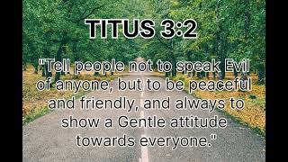 🟥|| TITUS 3:2 🕊️😇🙏| BE KIND AND GENTLE TO ALL❤️🙏🙏❤️||🟥