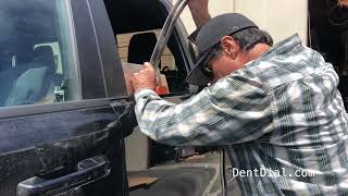 Dodge Ram Door Dent and ReCreasing the Crease