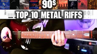 Top 10 Metal Riffs Of 90s | With Tabs