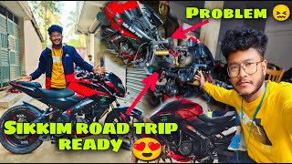 Problem Ho Gaya Bike ka 😖💔 || Sikkim road trip ready ho gaya 🌍😍 #dailyvlog #vloger #uk07rider