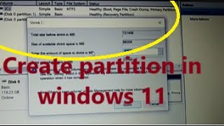 how to create partition in windows 11, 10