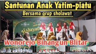 Santunan Anak Yatim-piatu Bersama Grup Sholawat Dusun Wonorejo Binangun Blitar