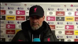 Bournemouth 1 - Liverpool 0 | Juergen Klopp Post Match Interview ￼