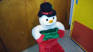 25 days of christmas day 14: Gemmy animated Snowman stocking