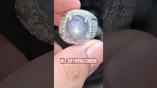 Natural star sapphire ceylon srilanka 9,20crt / gemstone / batu permata / jewelry / koleksi akik