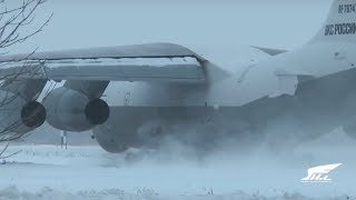 New air tanker 'Ilyushin' IL-78M 90A first flight in Ulyanovsk (2) (Raw footage)