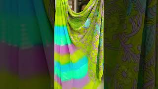 Fancy Sequence Lines Rainbow saree @ShreeSarrees .Rs 449