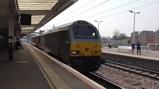 DB 67012 drags 91101 'Flying Scotsman' into Peterborough, ECML: 17/04/2019