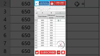 How to calculate percentage in excel#short_#excel #exceltips #exceltutorial #msexcel #microsoftexcel