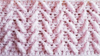 CROCHET TEXTURED RAISED HERRINGBONE STITCH