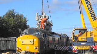 Class 37261 power unit installed at Bo'ness railway