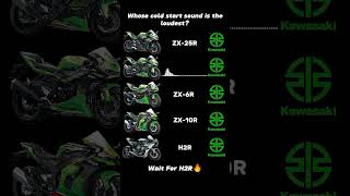 Kawasaki Cold Start Sound Battle🔥|#kawasaki #h2r #zx10r #zx6r #zx4r #zx25r #exhaust #scproject