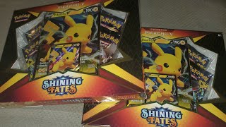 Pokemon TCG Trading Card Game Shining Fates Pikachu V box x3