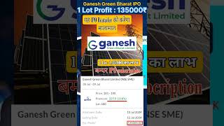 Ganesh Green Bharat IPO Date, Review, Price, Allotment Details