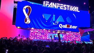 WORLD CUP QATAR 2022 IN 10 MINUTES /STREET EVENT/CEREMONY OPENING IN FAN ZONE/INTERNATIONAL FANS