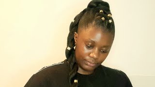 MY SUPER SLEEK PONYTAIL HAIRSTYLE || 4C PROTECTIVE HAIRSTYLE