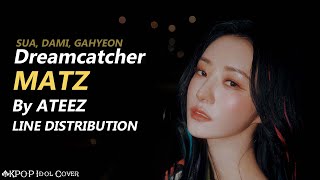 (AI COVER) How Would DREAMCATCHER (Su A, DM, GH) Sing ATEEZ MATZ? | Line Distribution (Color Coded)