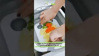 Tabla de Picar con Bandeja Plegable Multiuso