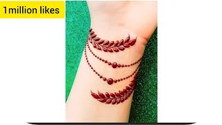 how to make beautiful bracelet mehndi designs|| simple & TrEnDiNg fashion design on 2022