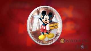 Niue 2014 2$ Disney Mickey & Friends 2014 - Mickey Mouse 1 Oz  Proof Silver Coins