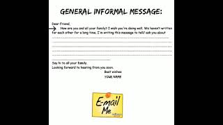 How to write an informal email