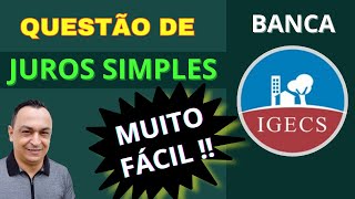 NÍVEL MÉDIO. RESOLVENDO PASSO A PASSO. NÃO ERRE MAIS! BANCA IGECS.