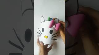 How to make hello Kitty pen stand. DIY Kitty pen stand from waste material. My Magic Art and Crafts.