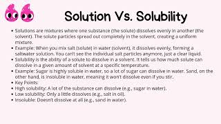 Difference between Solution and Solubility. Urdu/Hindi